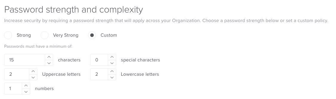 Password strength and complexity