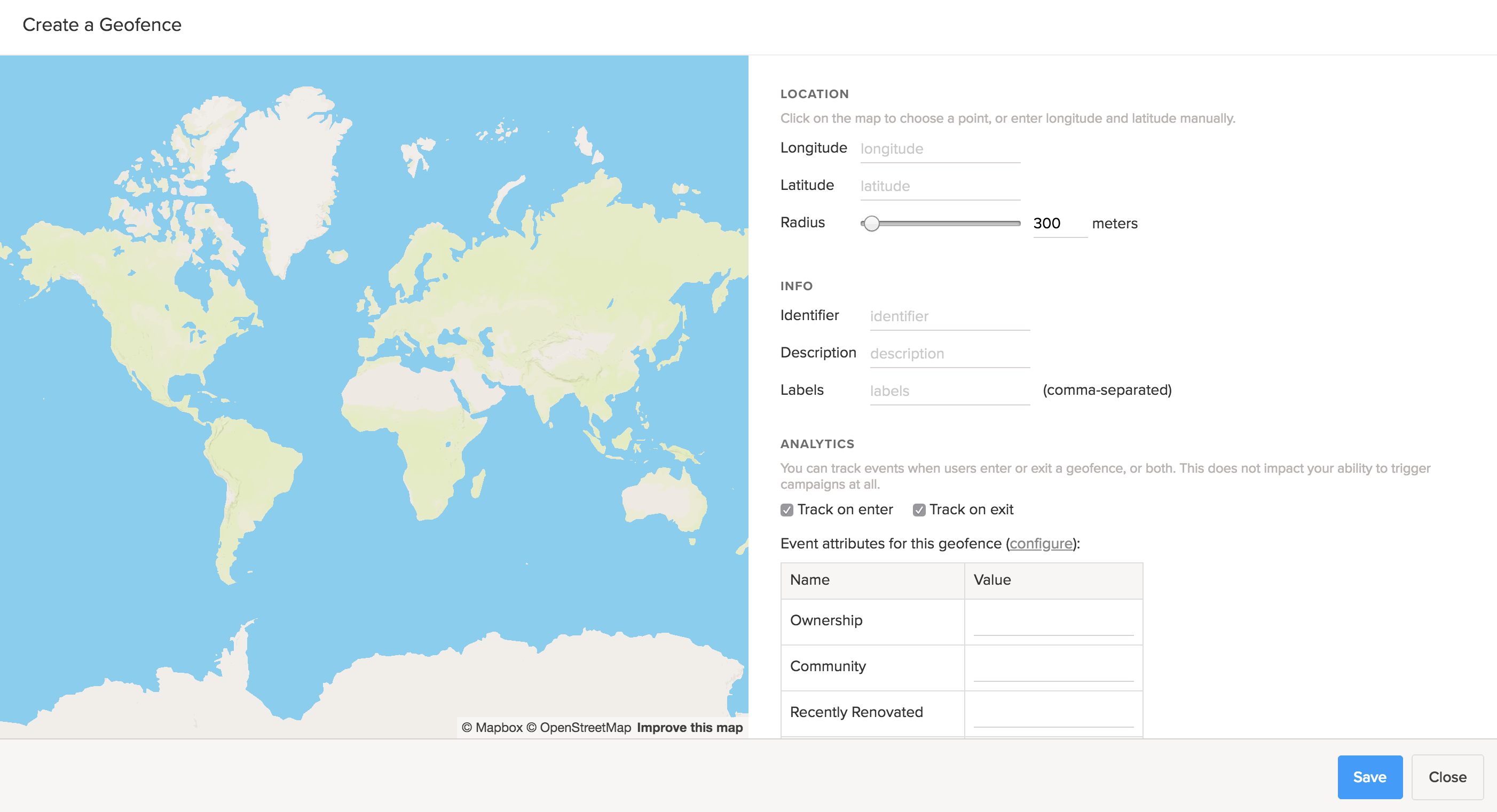 Create a Geofence