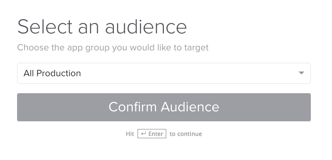 Confirm workflow audience