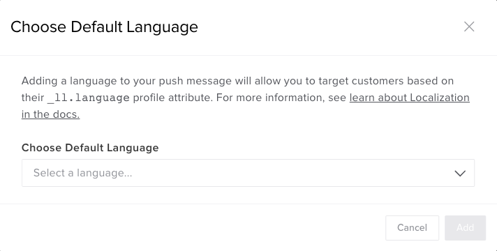 Default language