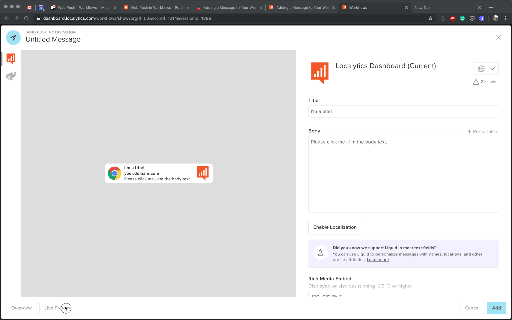 Live preview demo