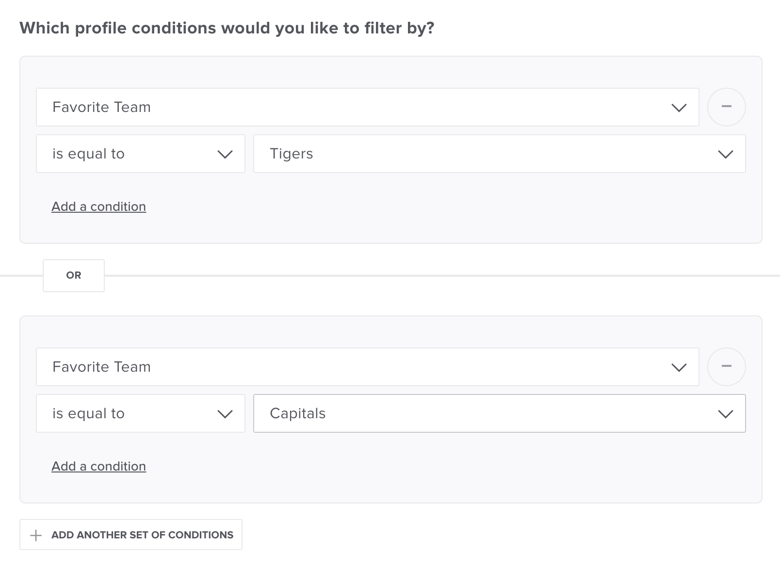 Add profile filters