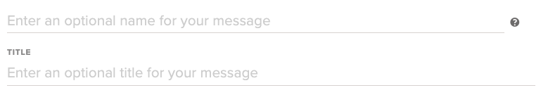 Optional name and title