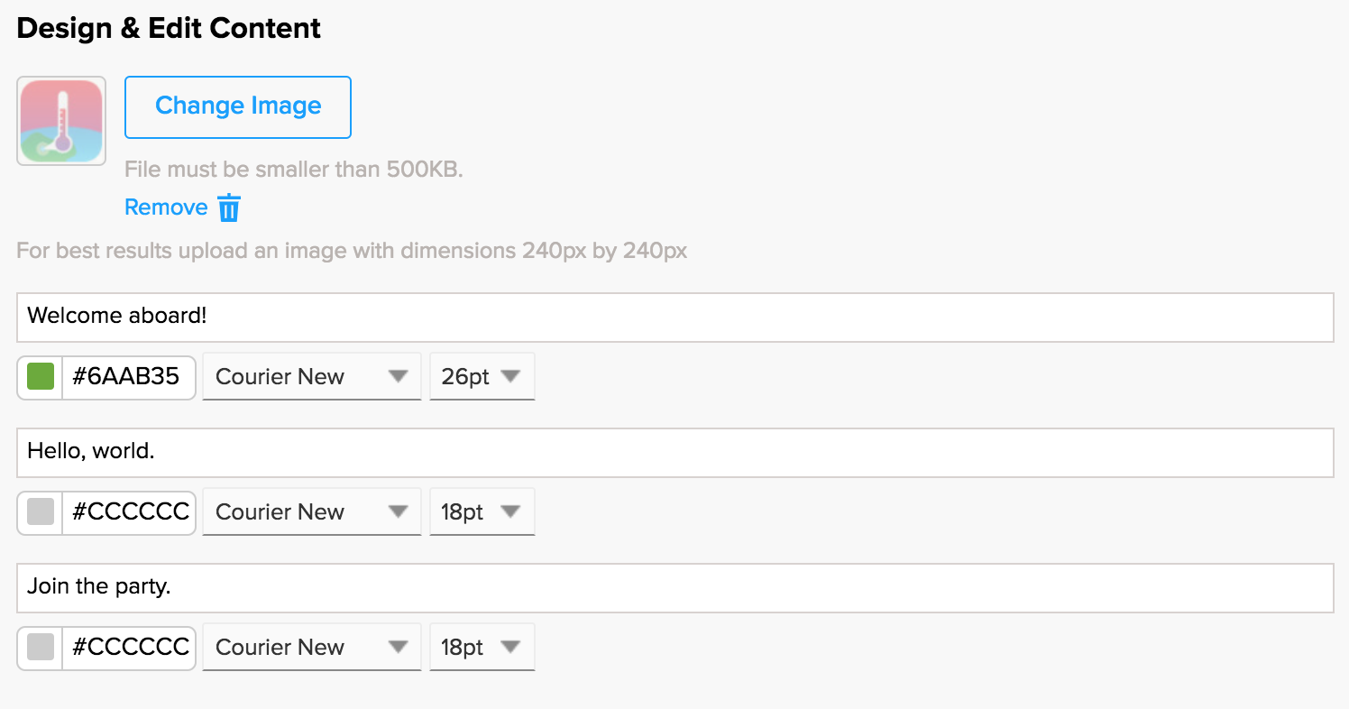Sample in-app image