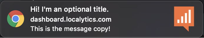 Sample web push optional title