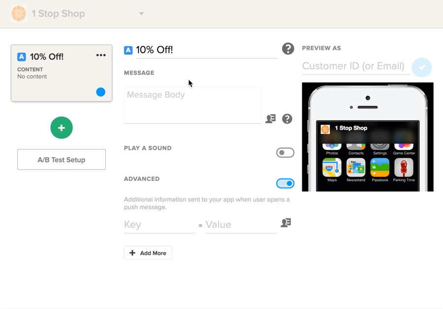 Push personalization
